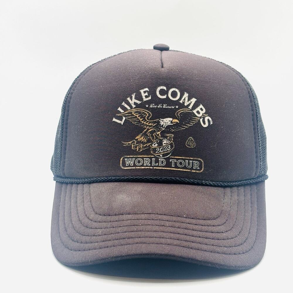 Luke Combs World Tour Hat Cap Snap Back Adjustable Men Black 2023 Country Music